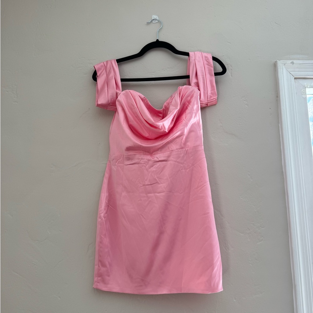 Elegant Pink Off-Shoulder Dress